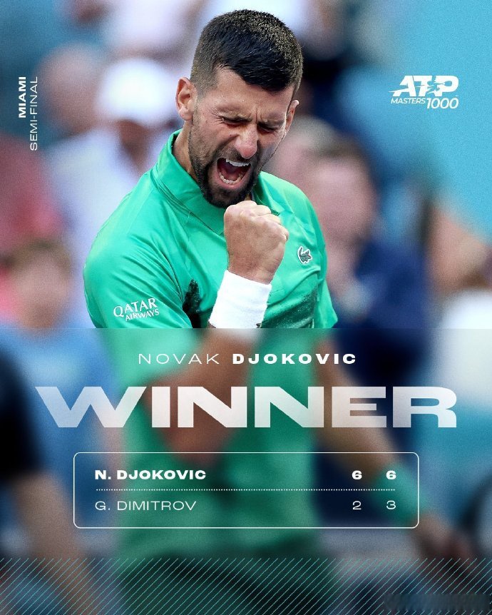 ATP总决赛横扫蒙特卡洛大师赛，德约科维奇刷新纪录